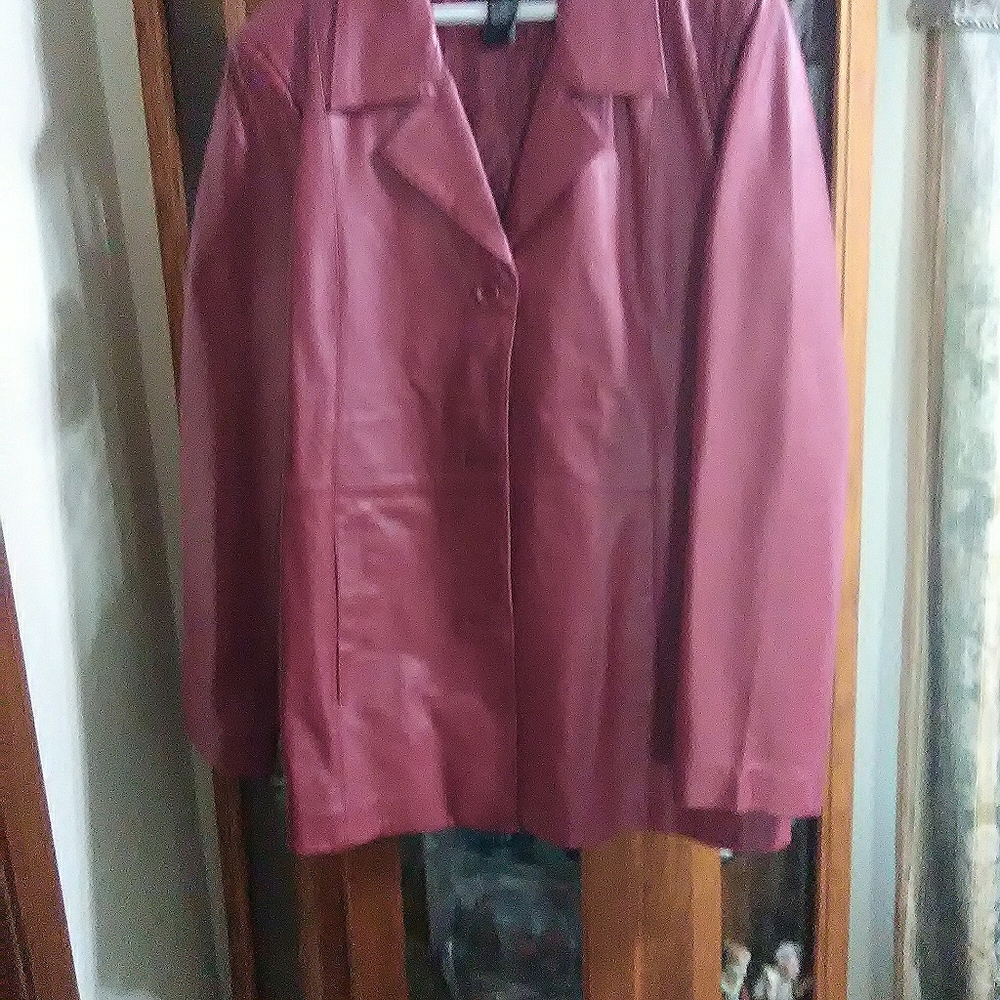 Leather blazer